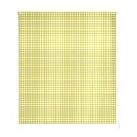 estoralis - estor enrollable translucido  estampado cocina  150 x 180 cm anchoalto tamano tela 147 x 175 cm  vichy-2 amarillo