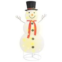 muneco de nieve de navidad con luces led tela lujosa 180 cm vidaxl