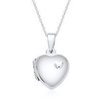 cadena de plata 925 con medallon de corazon grabable