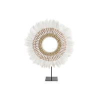 decoracion pluma hierro 50x125x59 juju blanco