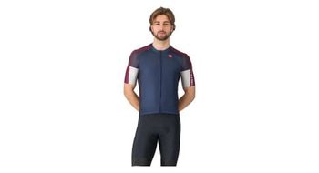 Maillot castelli entrata 6 de manga corta azul rojo hombre