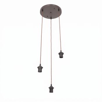 Armazon plafon nia 3xe27 marron regx30x30cm