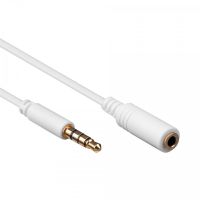 goobay cable extensor jack 35mm 4 pines machohembra 2m blanco
