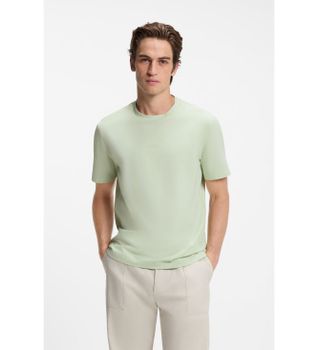 BOSS para hombre. 50473278 Camiseta TChup verde (XS), Casual, Algodón, Manga corta