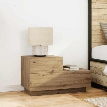 Vidaxl Armario De Noche Roble Artisan 70 X 36 X 40,5 Cm