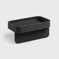 porta esponja con ventosas en polipropileno negro