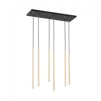lampara de techo selter oro 6 luces