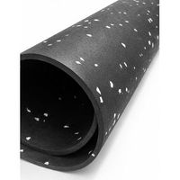 jardin202 - esterilla ejercicio de caucho moteado blanco  fitness  gimnasios  sport premium  base negra  ancho 125m  125m ancho x 5m largo 6mm de altura  125m ancho x 5m largo 6mm de alturajardin202