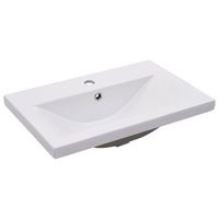lavabo de bano moderno  lavabo encastrado de ceramica blanco 61x395x185 cm