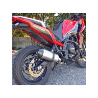 silenciador de escape moto morini x-cape 650 mass oval bajo
