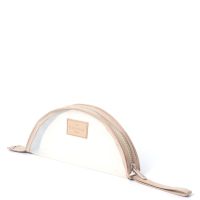 the flat lay co lunar pouch in taupe