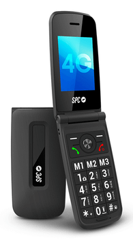 SPC 2342N Titan 4G Movil Senior 2.4 S.HELP Negro