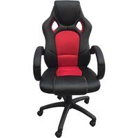 alphason daytona faux-leather tilting executive chair - black  red black