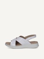 caprice sandal white made of leather without heel size 38