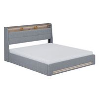 cama tapizada christin 180x200 con led puerto usb y colchon vitalispa