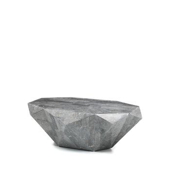 Mesa De Centro Diamond Medium (120 X 70 X 40 H) En Piedra Fósil Gris