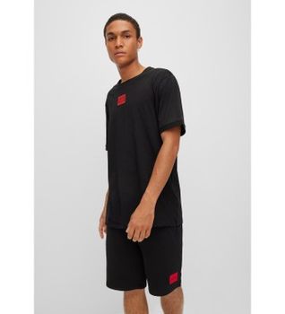 HUGO para hombre. 50447978 Camiseta Diragolino negro (M), Casual, Algodón, Manga corta, Sostenible