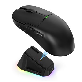 AJAZZ AJ159 PRO Tri-Mode (2,4G + Cableado + BT) PAW3395 DPI26K Base magnética de velocidad de rebote de 8000 Hz