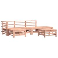 conjunto de muebles de jardin 6 uds  mesa y sillas madera maciza abeto douglas