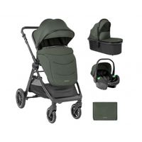 carrito de bebekikkaboo3 en 1 con capazo ava verde militar