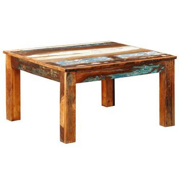 Mesa De Centro Cuadrada Madera Reciclada Vidaxl