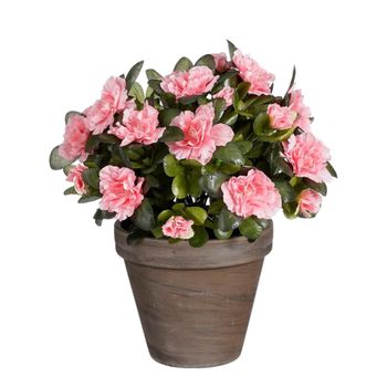 Planta artificial azalea melocotón  h31xb26xl26cm