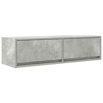 Gabinete De Tv Con Cajón Gris Hormigón 100 X 31 X 25,5 Cm Vidaxl