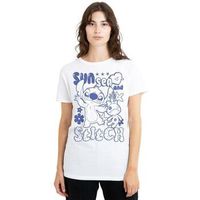 disney camiseta manga larga sun sea para mujer
