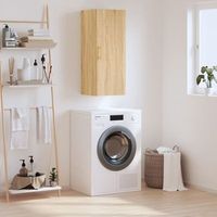armario de pared  mueble pared roble sonoma 345x34x90 cm cfw741225