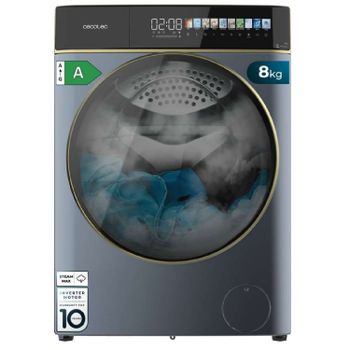 Cecotec Lavadora Secadora 8-5Kg Carga Frontal Bolero Wash&Dry 85900 Inverter Titanium A, 1400 rpm, 11 programas, Motor Inverter