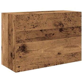 Mueble De Pared Baño | Armario De Baño Madera Ingeniería Envejecida 60x25x40 Cm