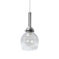lampara de suspension vidrio cromo d15 cm