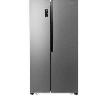 LOGIK American-Style Fridge Freezer Silver LSBSX18, Silver