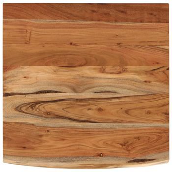 Tablero Cuadrado Madera Maciza Acacia Borde Vivo 80x80x2,5 Cm Vidaxl