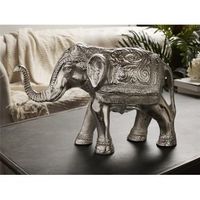 figura elefante aluminio plata 42x28 cms 42x15x28 cms