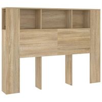 mueble cabecero cama  panel de cabecera color roble sonoma 140x185x1045 cm