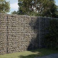 cesta de gaviones  gavion para piedras  gavion decorativo con cubierta hierro galvanizado 200x50x200 cm cfw198586