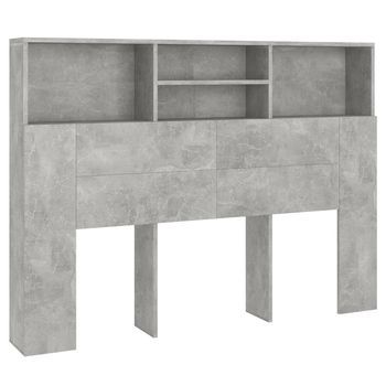 Mueble Cabecero Cama | Panel De Cabecera Gris Hormigón 140x19x103,5 Cm