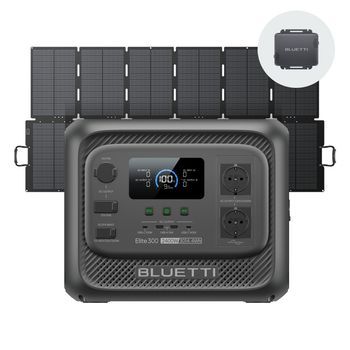 BLUETTI Elite 300 3014,4Wh Con Panel Solar 500W, 2400W Ca Pico 4800W, Batería Lifepo4, Diseño Compacto