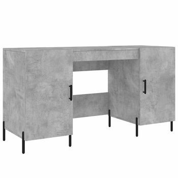 Mesa De Escritorio | | Escritorio De Despacho | Escritorio Madera De Ingeniería Gris Hormigón 140x50x75 Cm