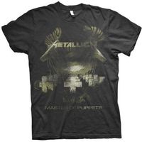 metallica tops y camisetas master of puppets distressed para mujer