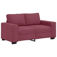 sofa de 2 plazas color rojo vino 160x77x82 cm de tela vidaxl