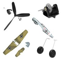 accesorios de repuesto para aviones de radiocontrol eachine bf109 400mm helice receptor tren de aterrizaje caja de c