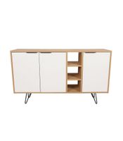 aparador 3 nichos y 3 puertas l142 cm marron