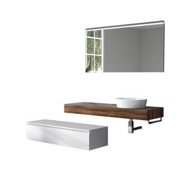 Composición Baño 5 Piezas Astra Nogal/roble Blanco En Mdf
