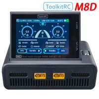 cargador toolkitrc m8d bateria de litio con voltaje balanceado 1s-8s dc 1600w accesorio para coche de juguete de 2 canales con pantalla tactil y control por voz carga