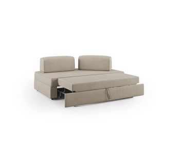 Liberty sofá sin puff extraíble y respaldo desmontable en tela impermeable 160 cm beige
