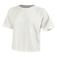 asics nagino run camiseta de running mujeres-crema