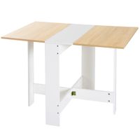 mesa plegable cocina 103x76x735cm roble y blanco