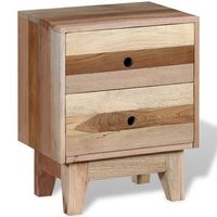 mesita de noche  mesa auxiliar  mesilla de madera maciza reciclada